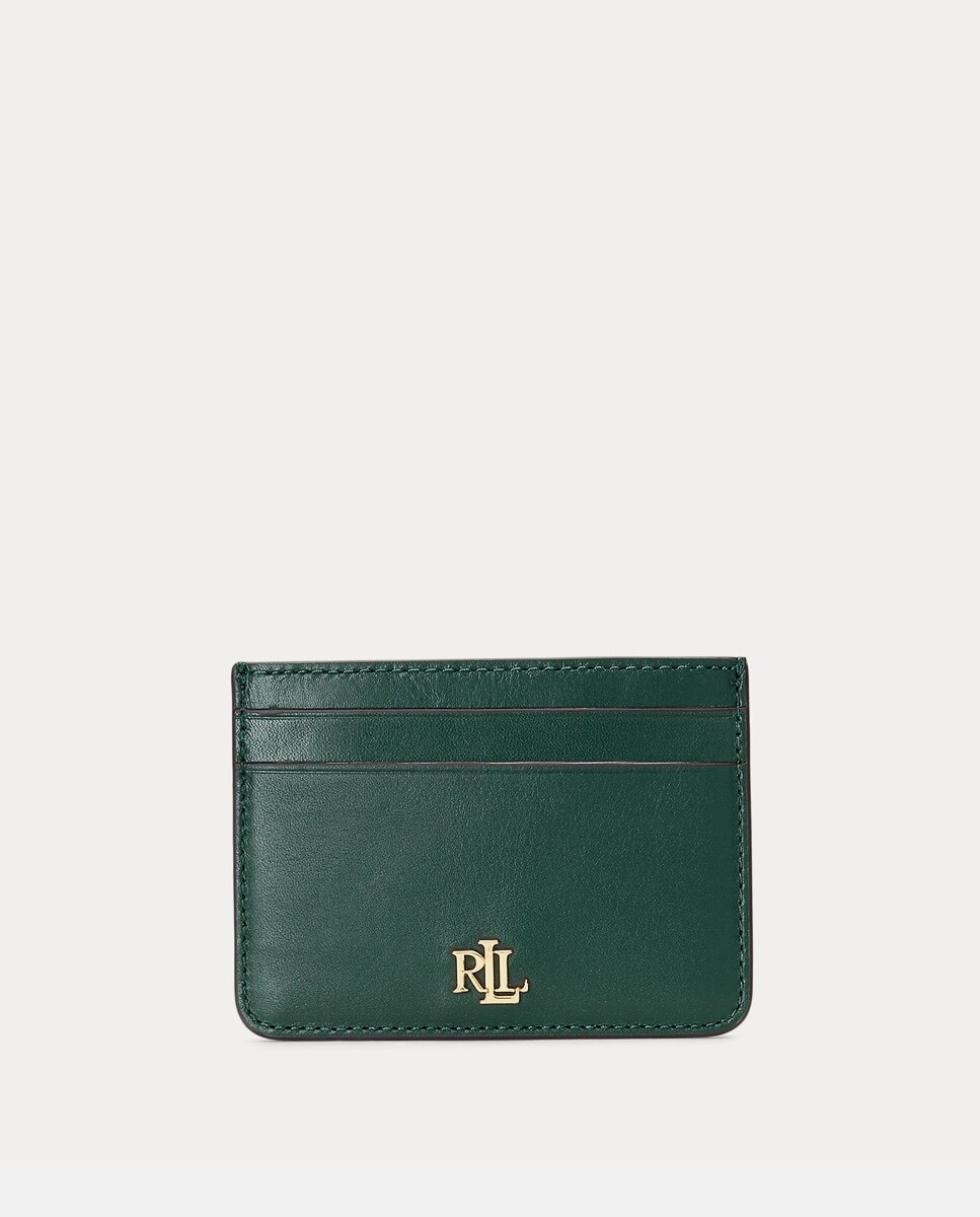 

Визитница из темно-зеленой кожи Lauren Ralph Lauren, зеленый