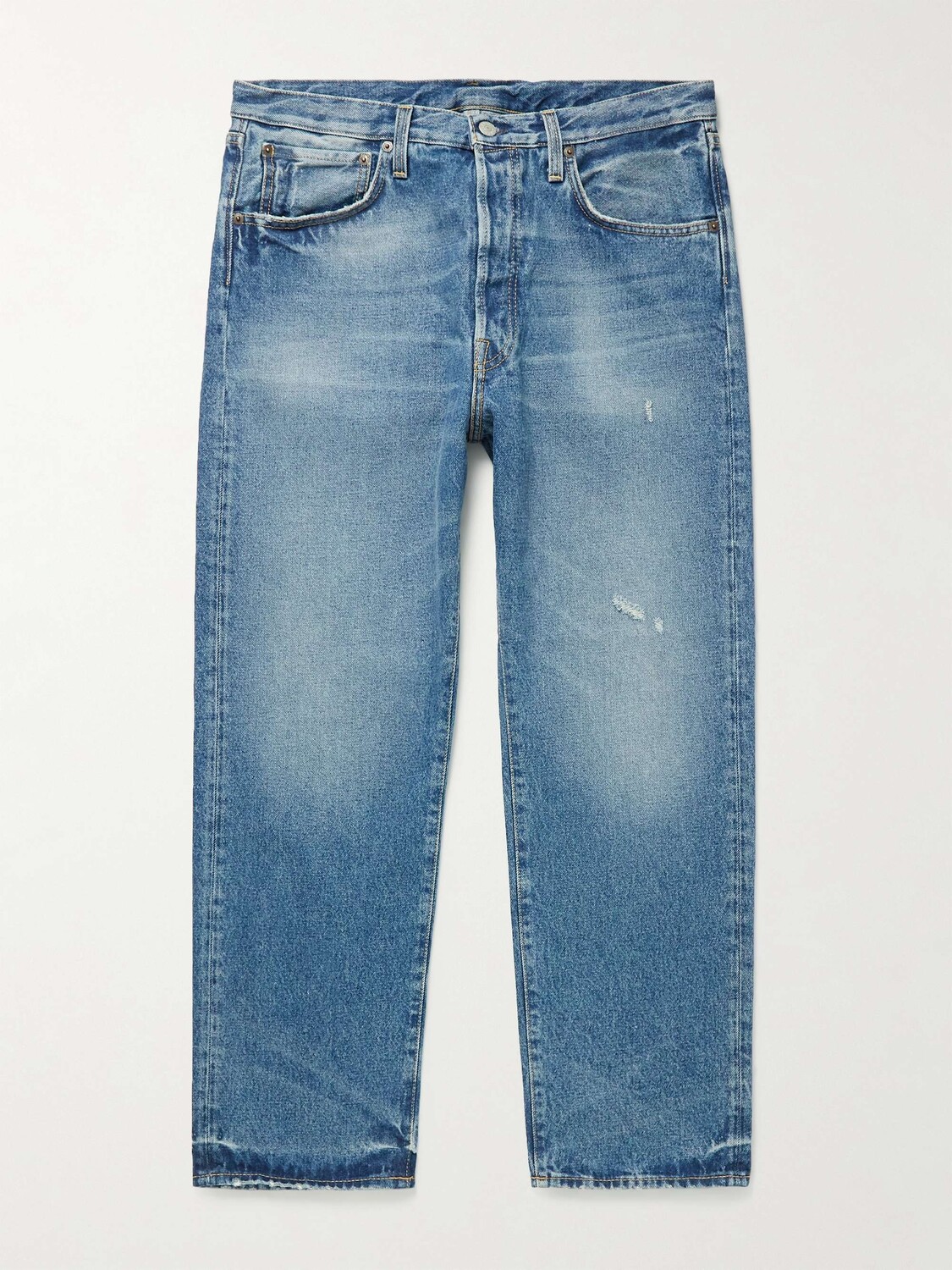 

Джинсы прямого кроя 2003 года с эффектом потертости ACNE STUDIOS, синий