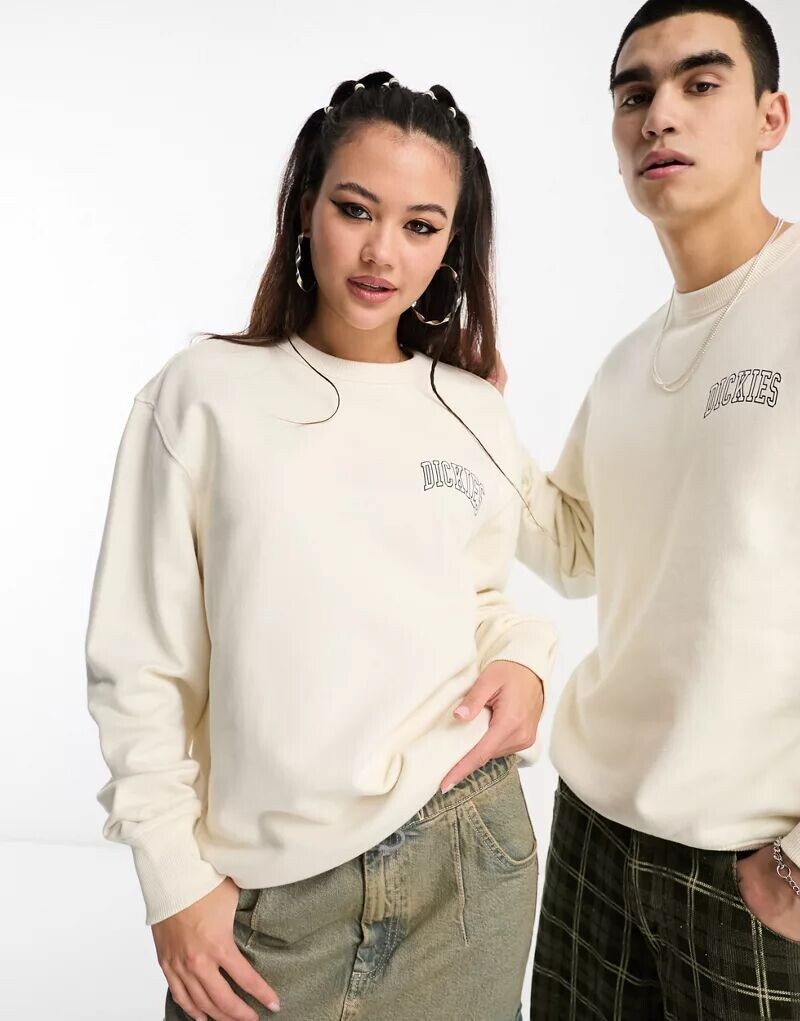 

Белоснежный свитшот Dickies Aitkin с логотипом на груди слева, эксклюзивно для ASOS, Серый