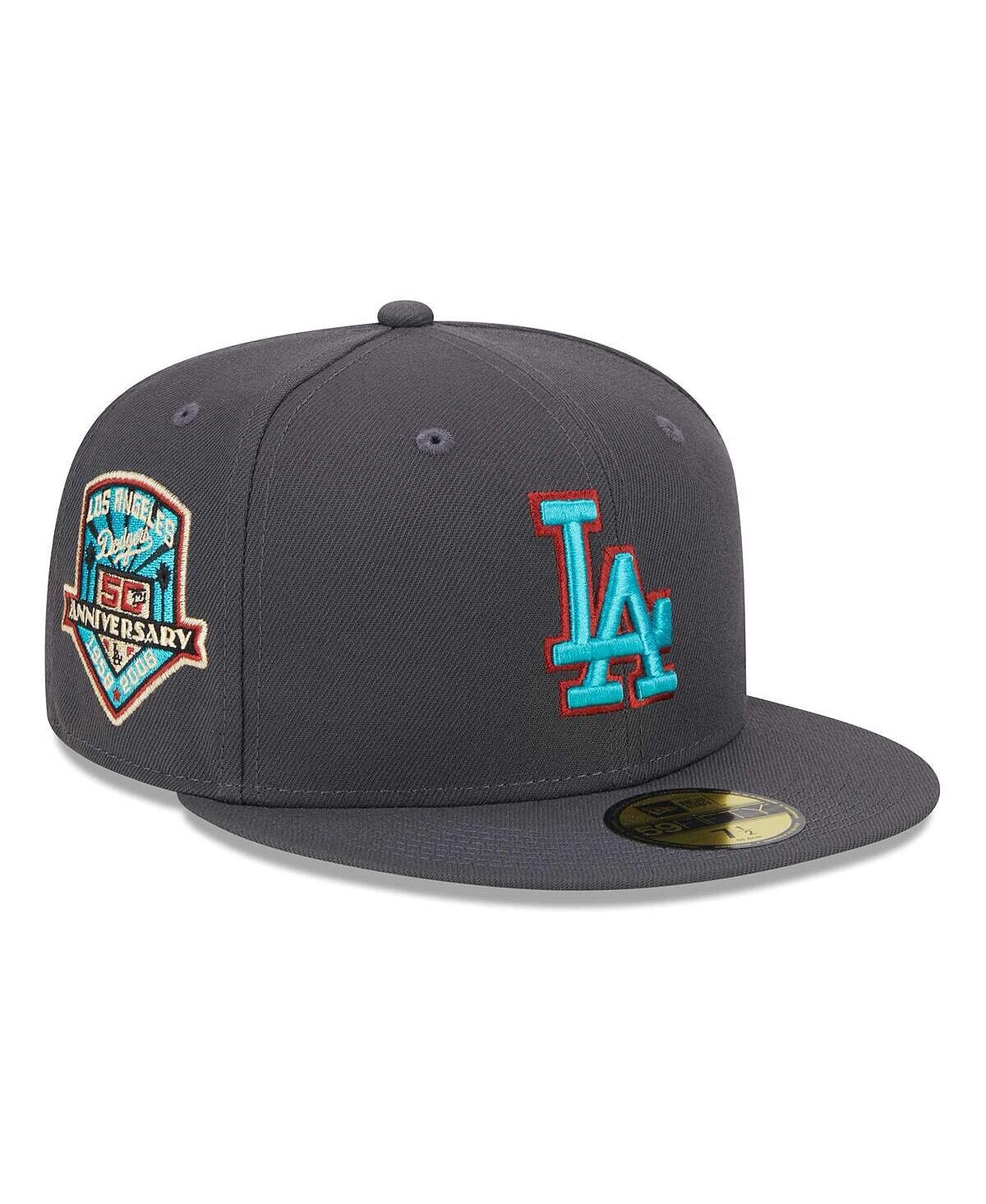 

Мужская графитовая приталенная шляпа Los Angeles Dodgers с принтом 59FIFTY New Era