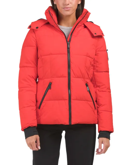 

Короткий пуховик Bcbgmaxazria, цвет Poppy