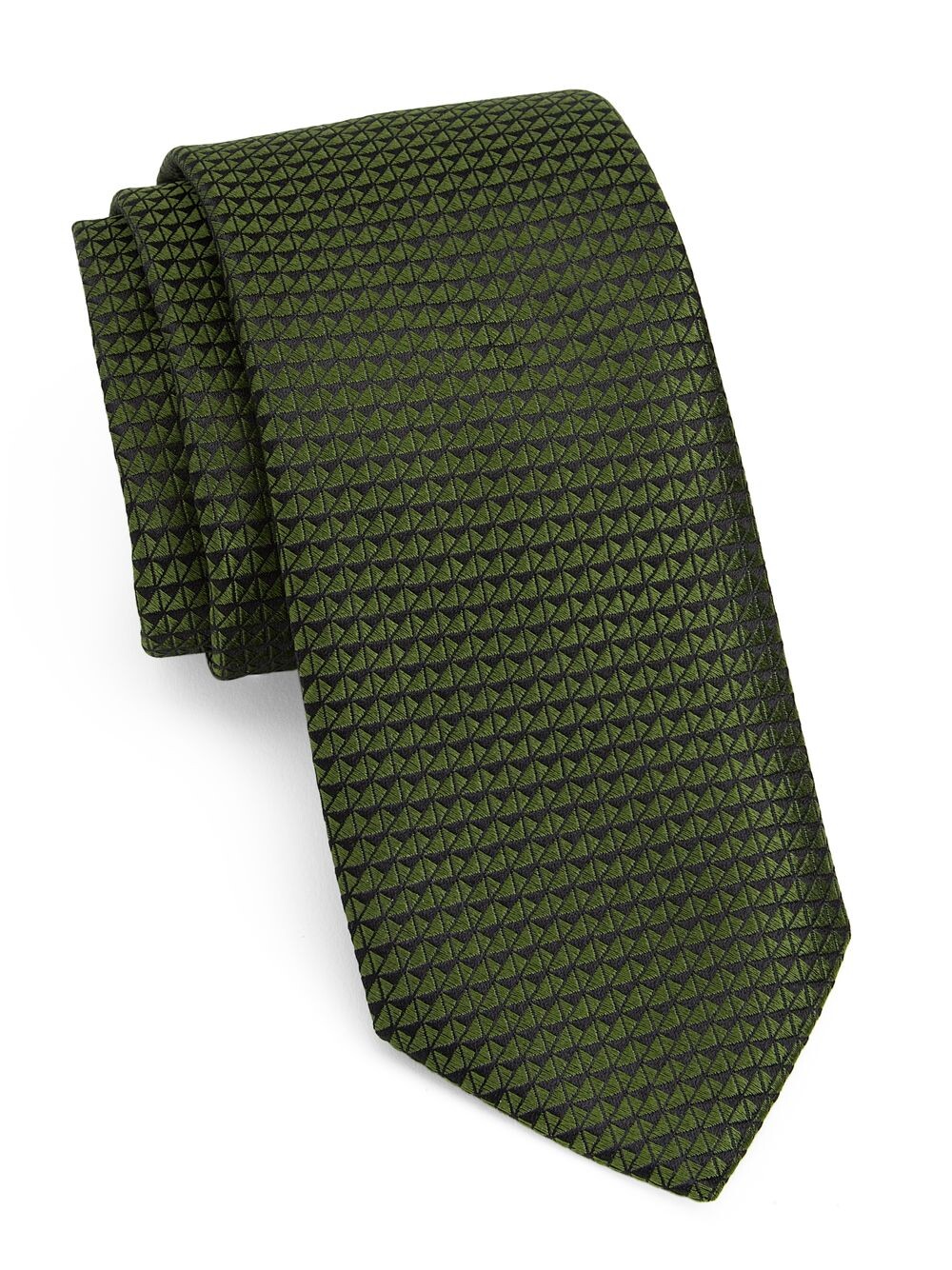 

Треугольный шелковый галстук ZEGNA, зеленый