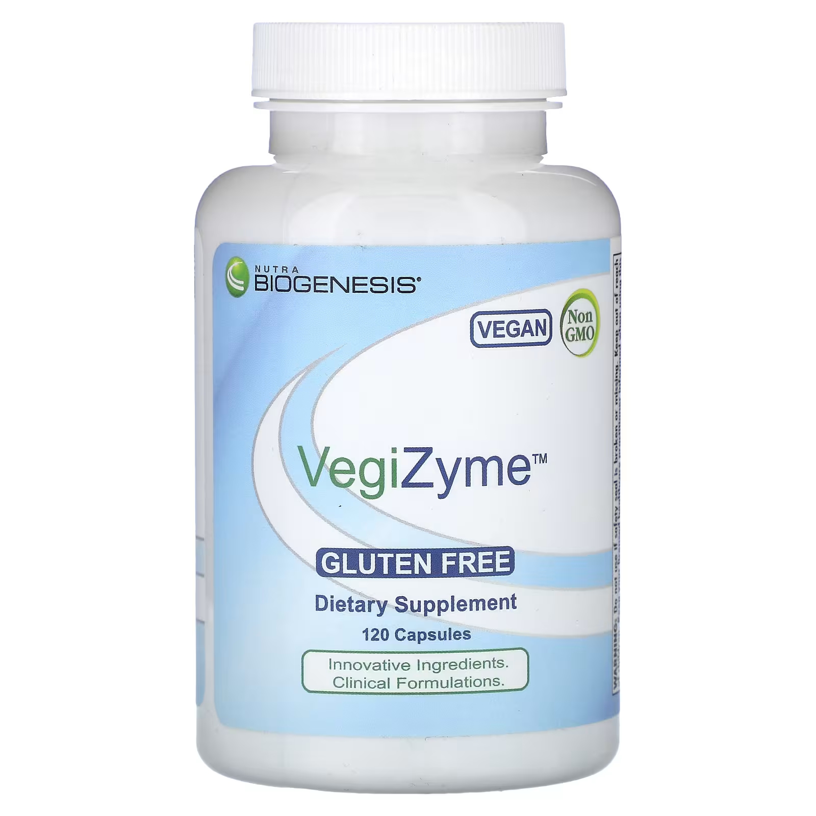 Пищевая добавка Nutra BioGenesis VegiZyme, 120 капсул codeage полифенолы широкого спектра антиоксидант веганский растительного происхождения 120 капсул