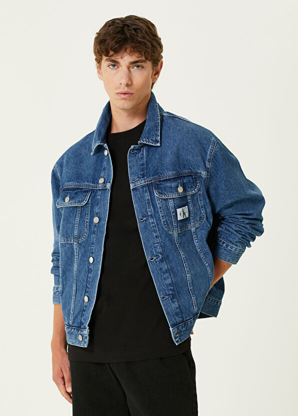 

Джинсовая куртка 90-х годов классического кроя Ck Jeans, синий