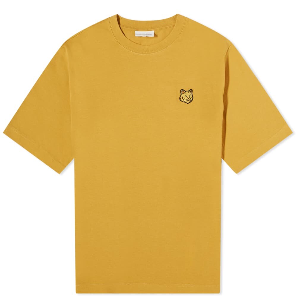 

Футболка оверсайз с нашивкой в ​​виде головы лисы Maison Kitsune в тон