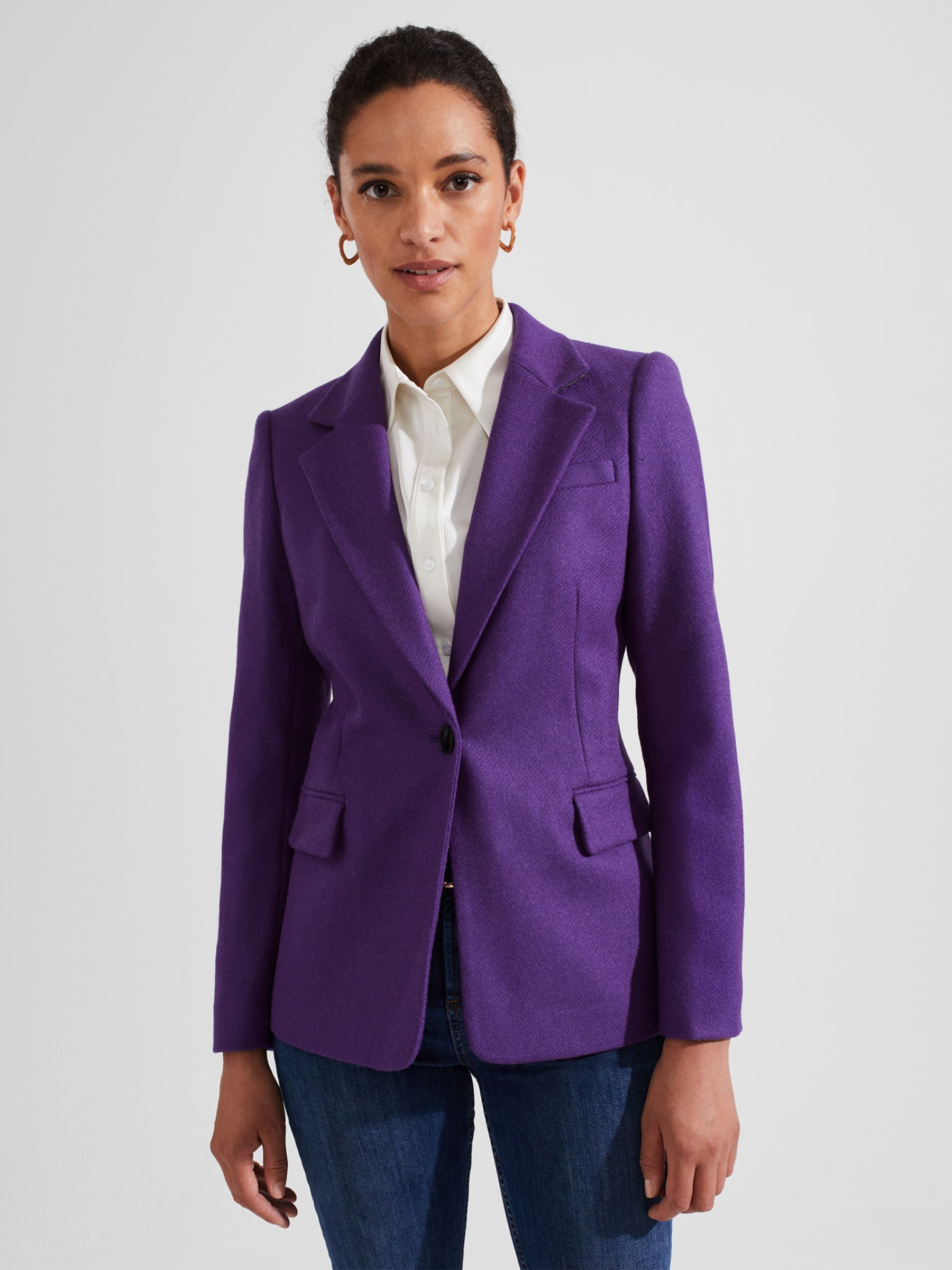 Шерстяная куртка Petite Jess Hobbs, индиго фиолетовый