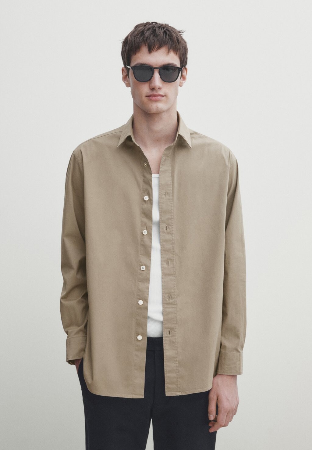 

Рубашка RELAXED FIT Massimo Dutti, цвет light brown