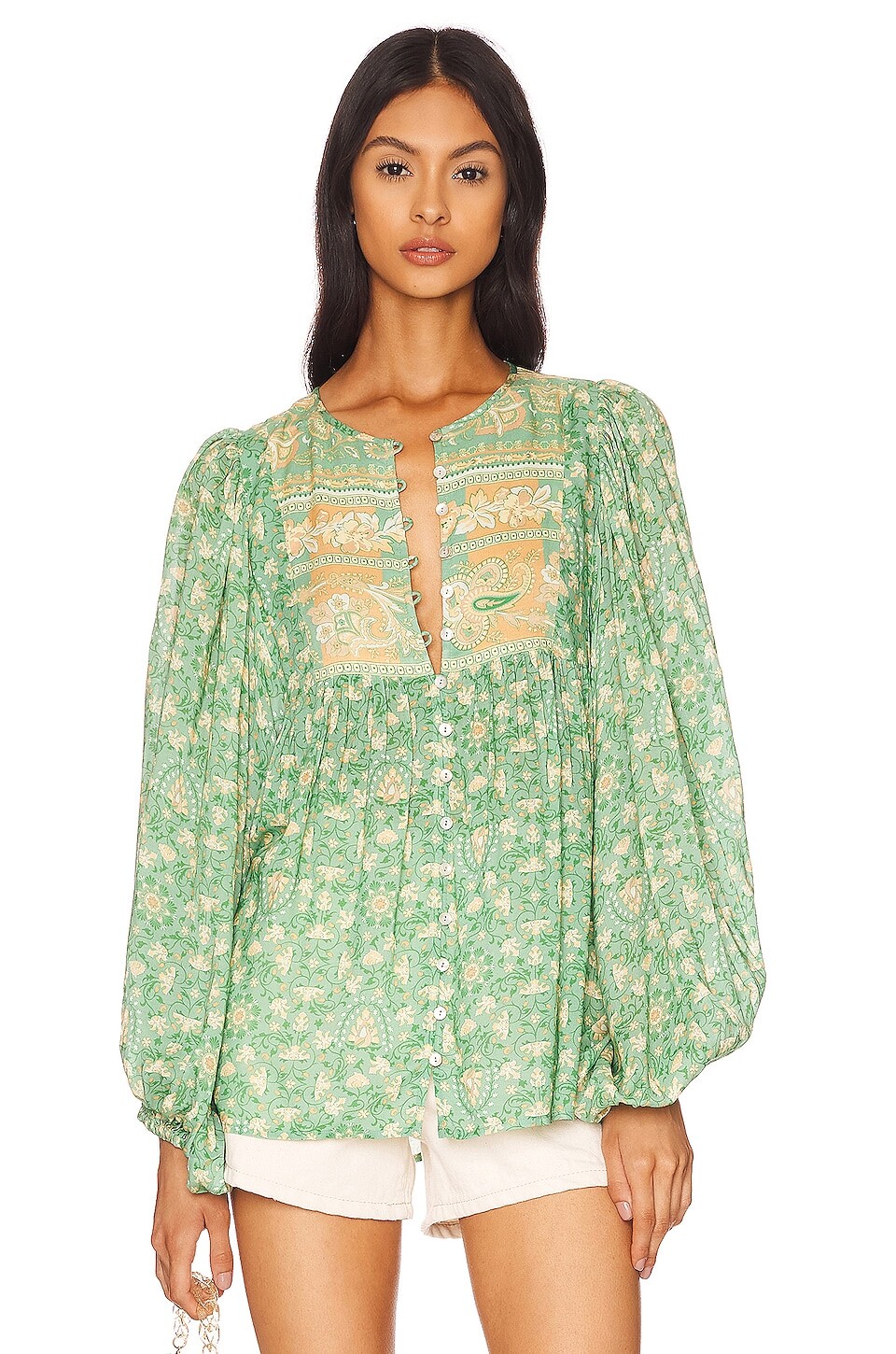

Блузка SPELL Madame Peacock Boho, цвет Emerald