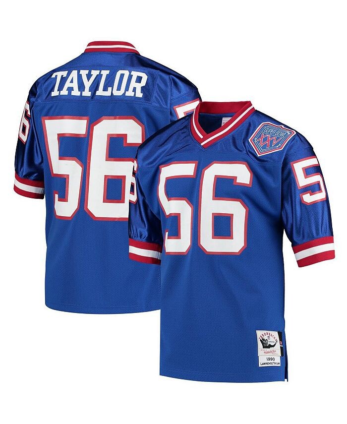 

Мужская футболка аутентичного игрока в отставке Лоуренса Тейлора Royal New York Giants 1990 года Mitchell & Ness, синий