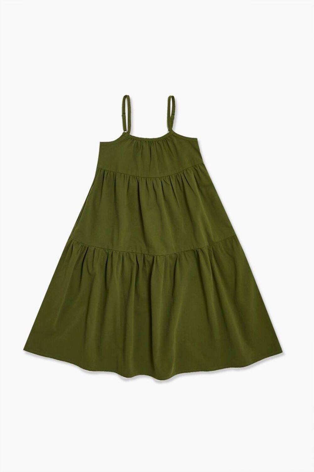 

Платье-комбинация Babydoll для девочек Forever 21, оливковый