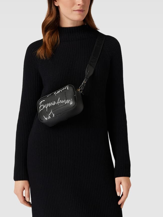

Сумка через плечо с логотипом по всей поверхности, модель LILLY CAMERA CASE Emporio Armani, черный