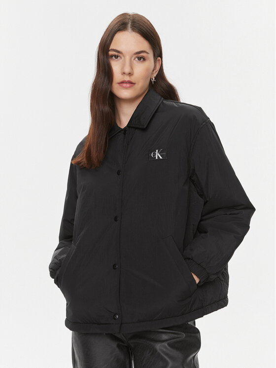Переходная куртка свободного кроя Calvin Klein, черный флисовая куртка свободного кроя calvin klein черный