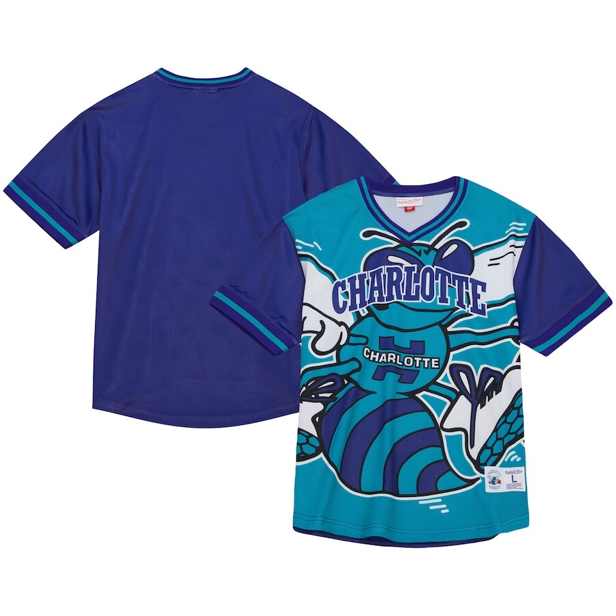 

Футболка с коротким рукавом Mitchell & Ness Charlotte Hornets, бирюзовый