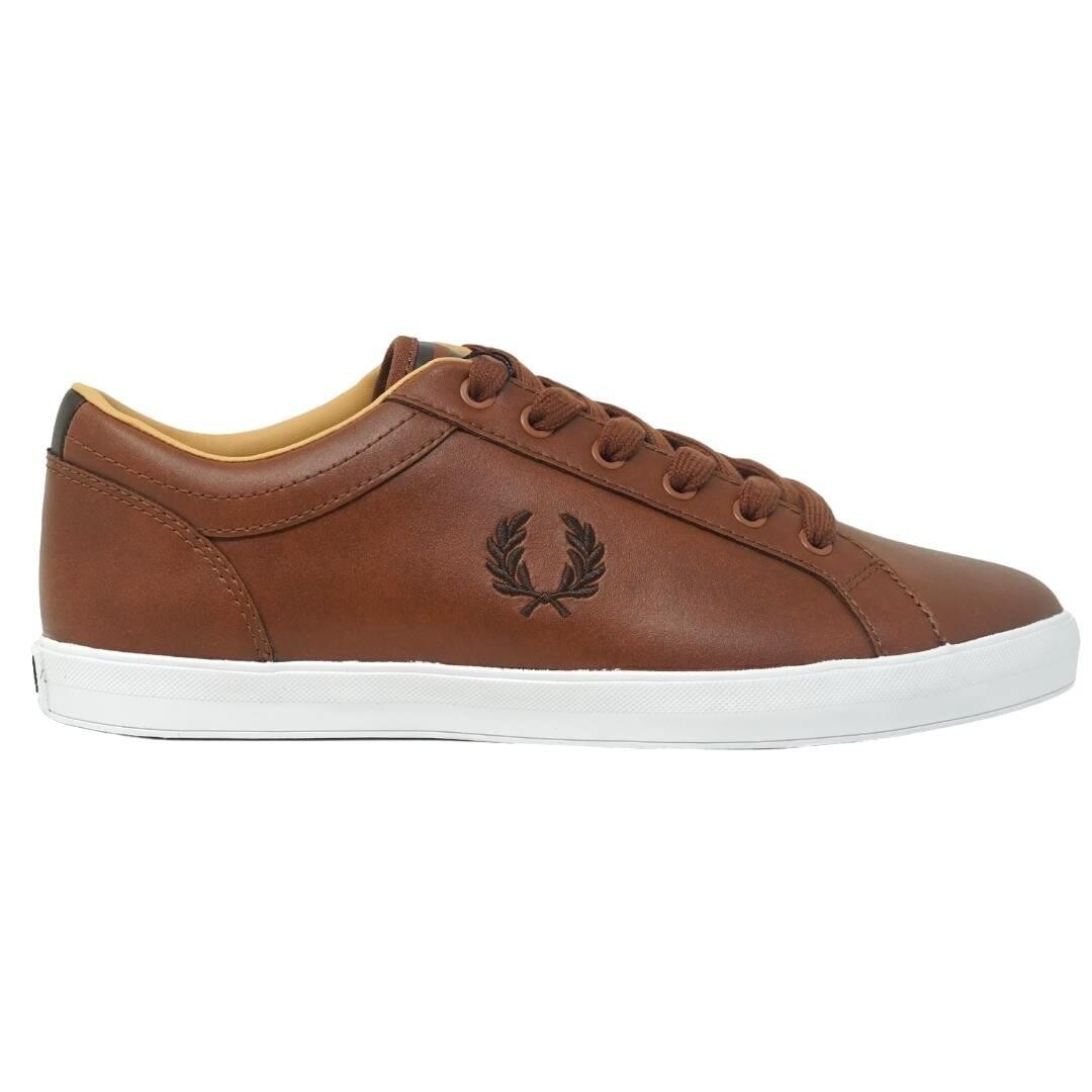 

Кожаные светло-коричневые кроссовки Baseline Fred Perry, коричневый