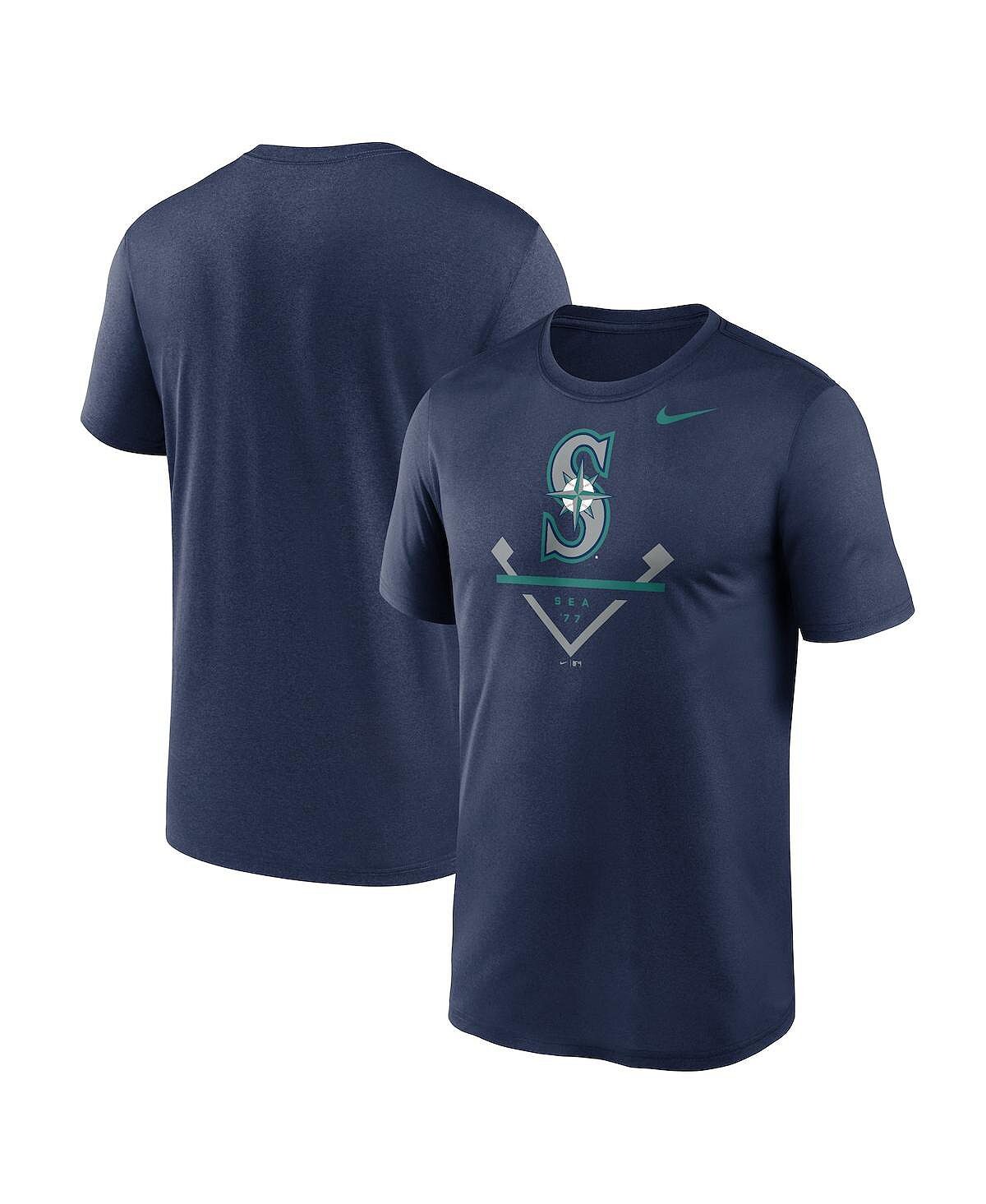

Мужская темно-синяя футболка Seattle Mariners Big and Tall Icon Legend Performance Nike