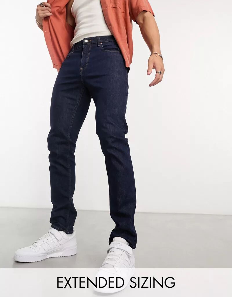 Узкие эластичные джинсы цвета индиго ASOS