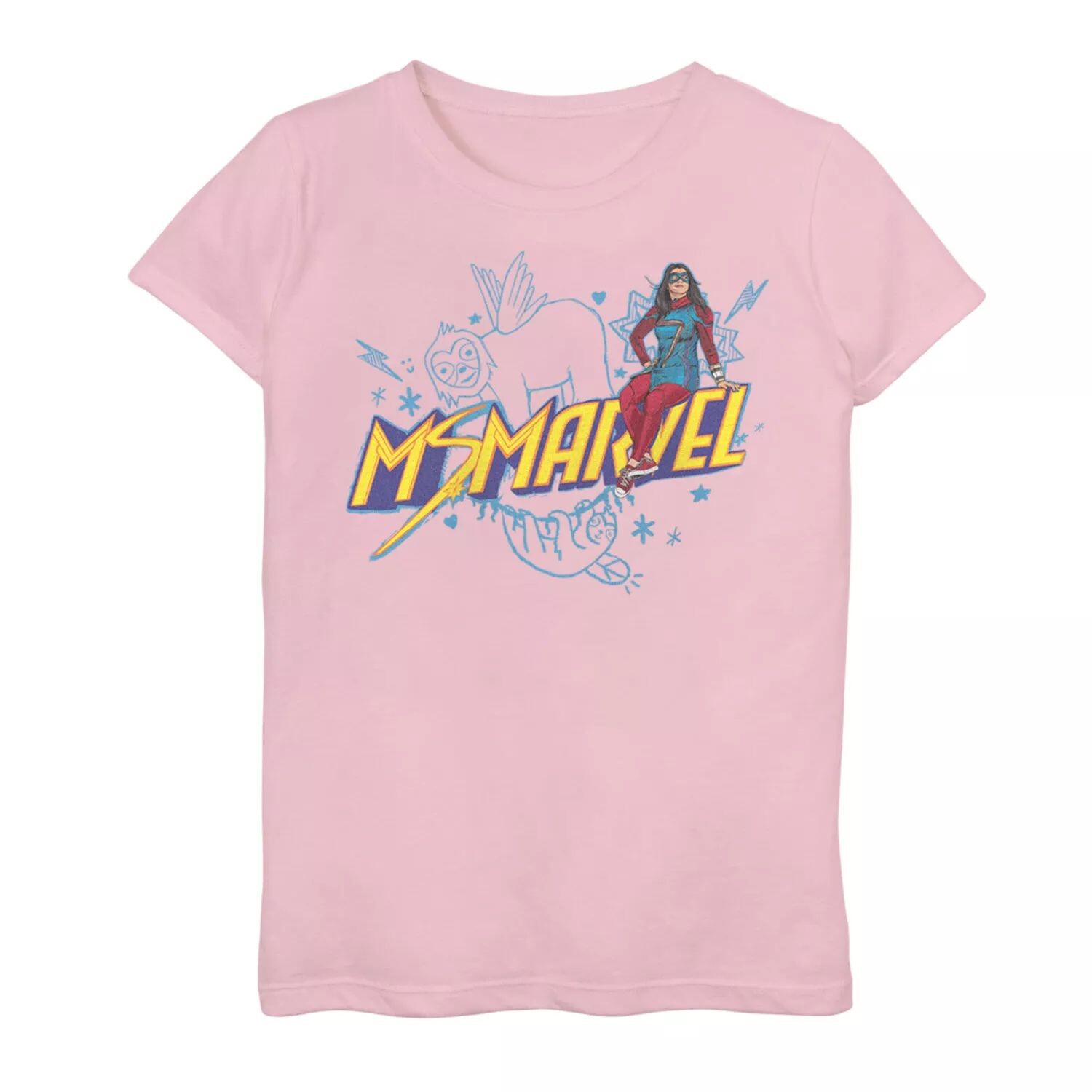 

Футболка с рисунком ленивца Marvel Ms Marvel для девочек 7–16 лет Marvel