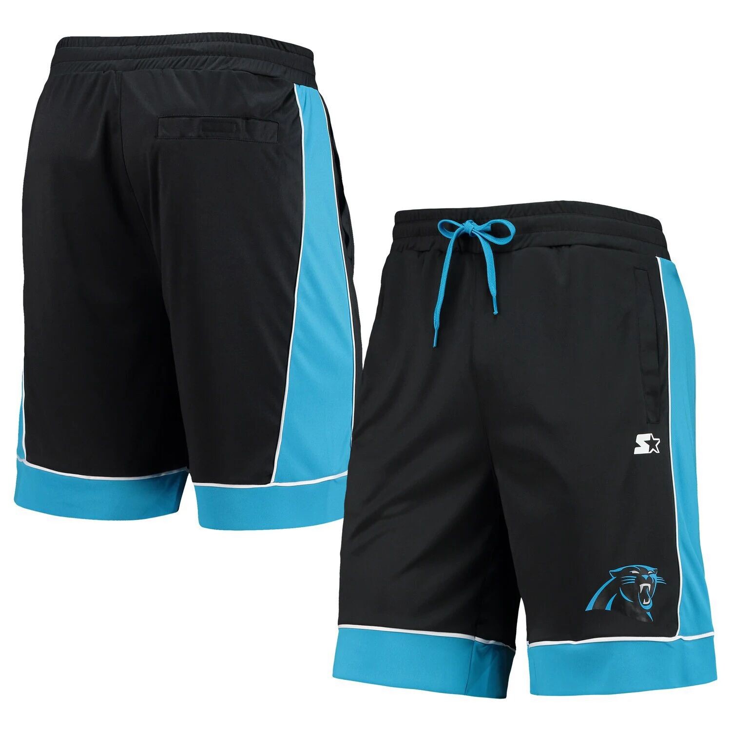 

Мужские черные/синие модные шорты, любимые поклонниками команды Carolina Panthers Starter