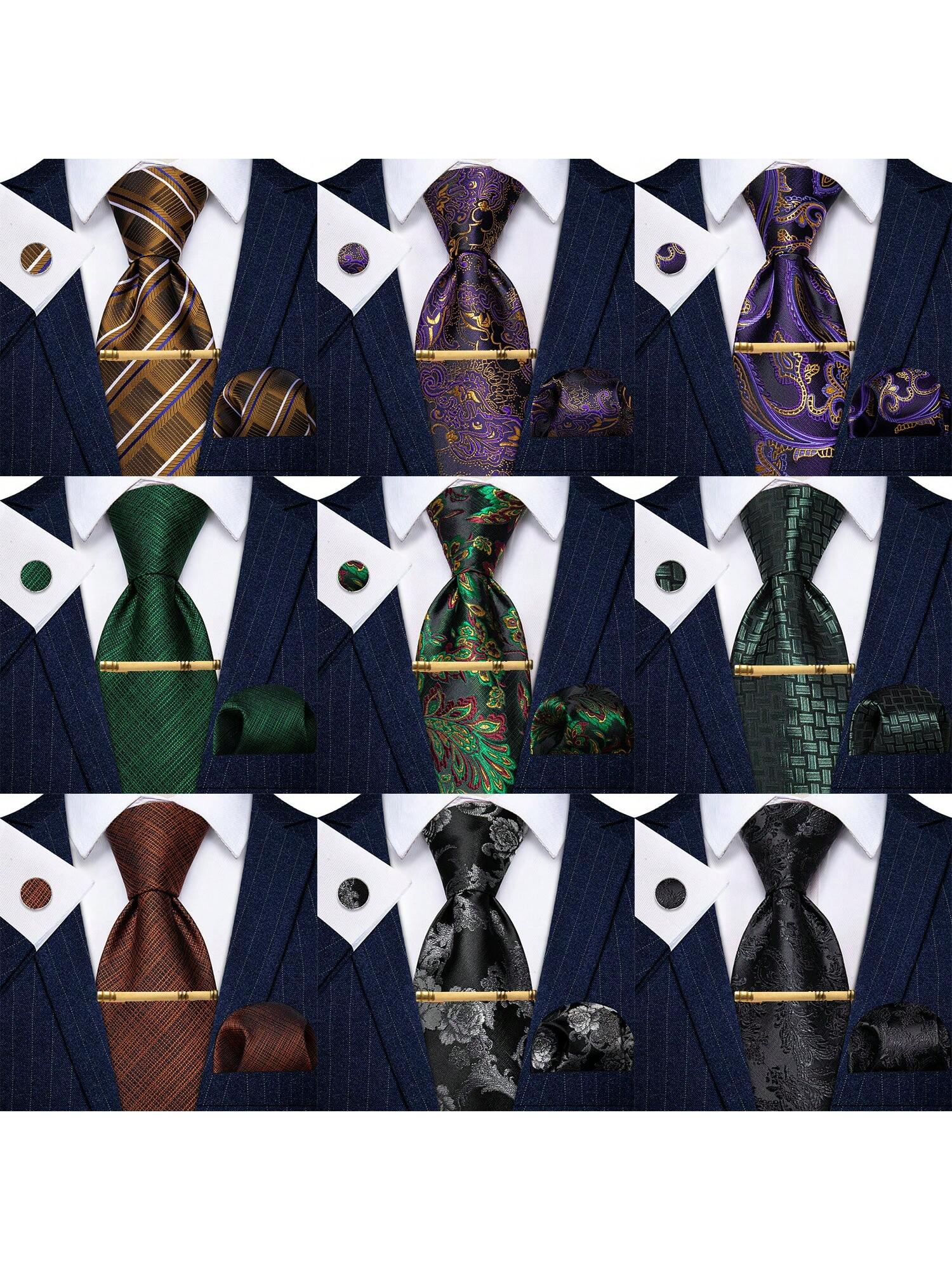 Мужские шелковые галстуки, многоцветный