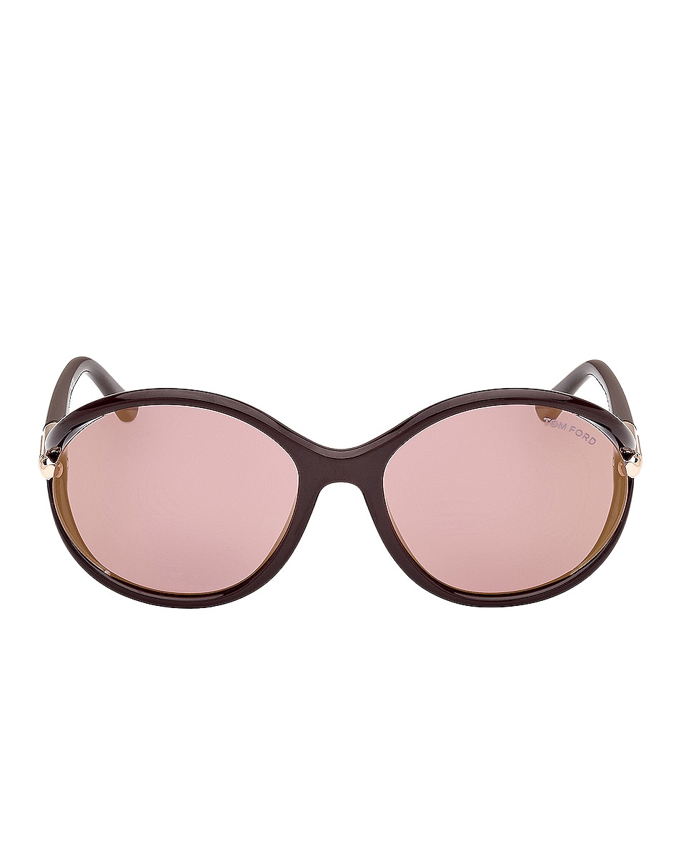Солнцезащитные очки Tom Ford Melody, цвет Shiny Brown & Gradient Violet