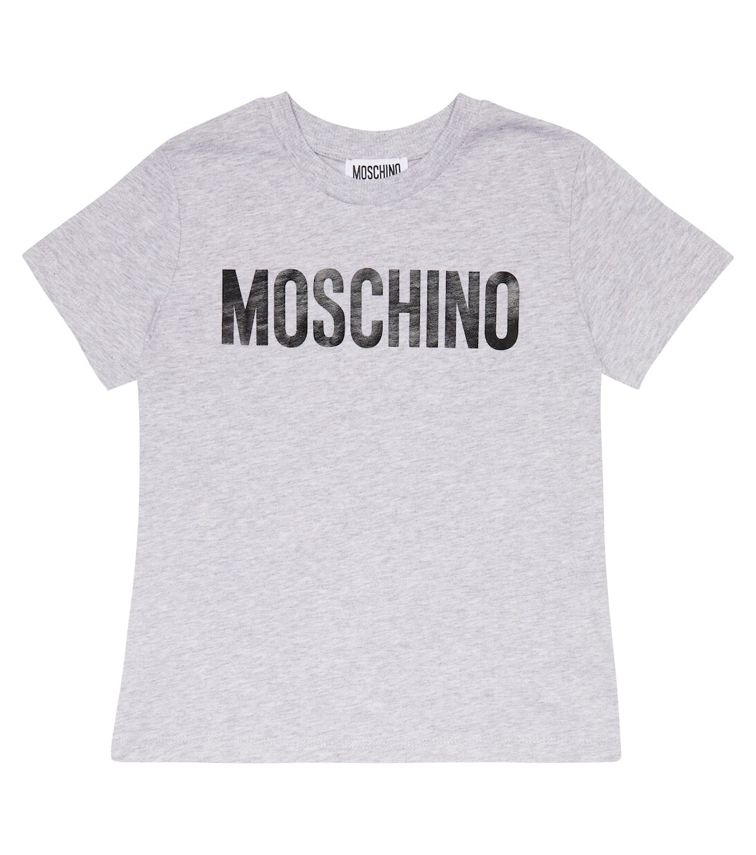 

Хлопковая футболка с принтом Moschino, серый