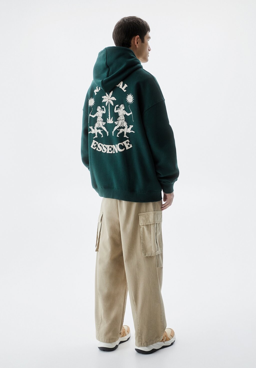 

Толстовка Essence PULL&BEAR, цвет dark green