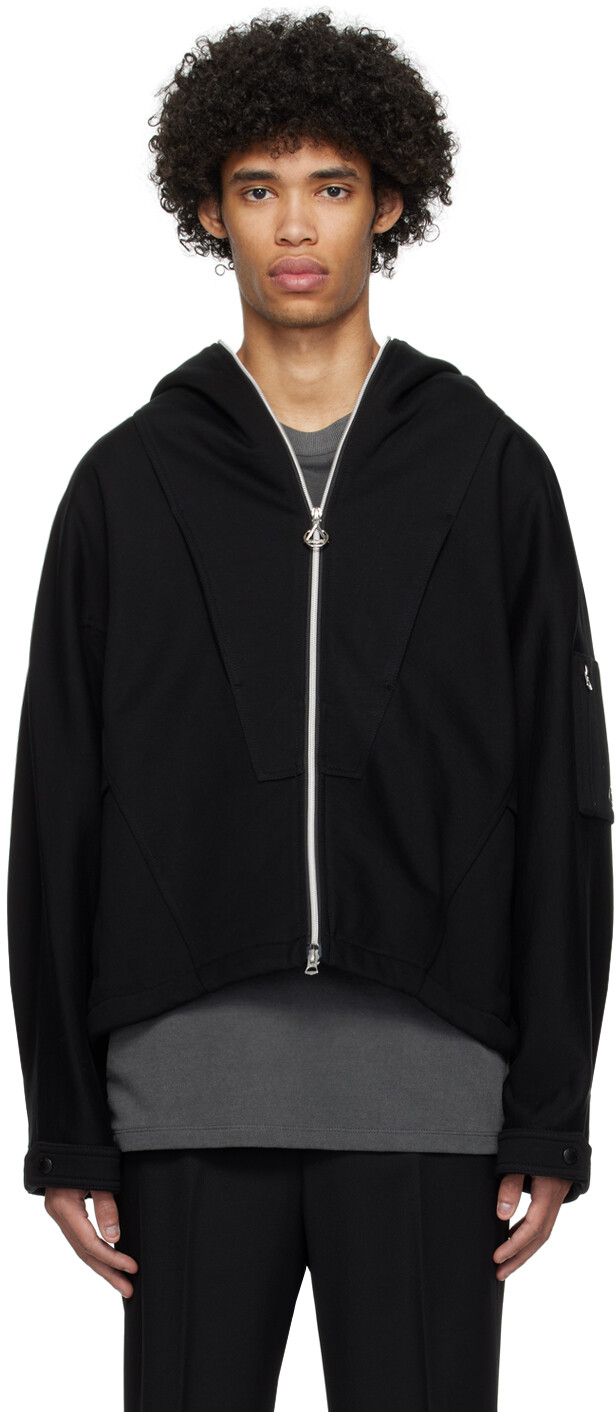 

Черная куртка с капюшоном Solid Homme