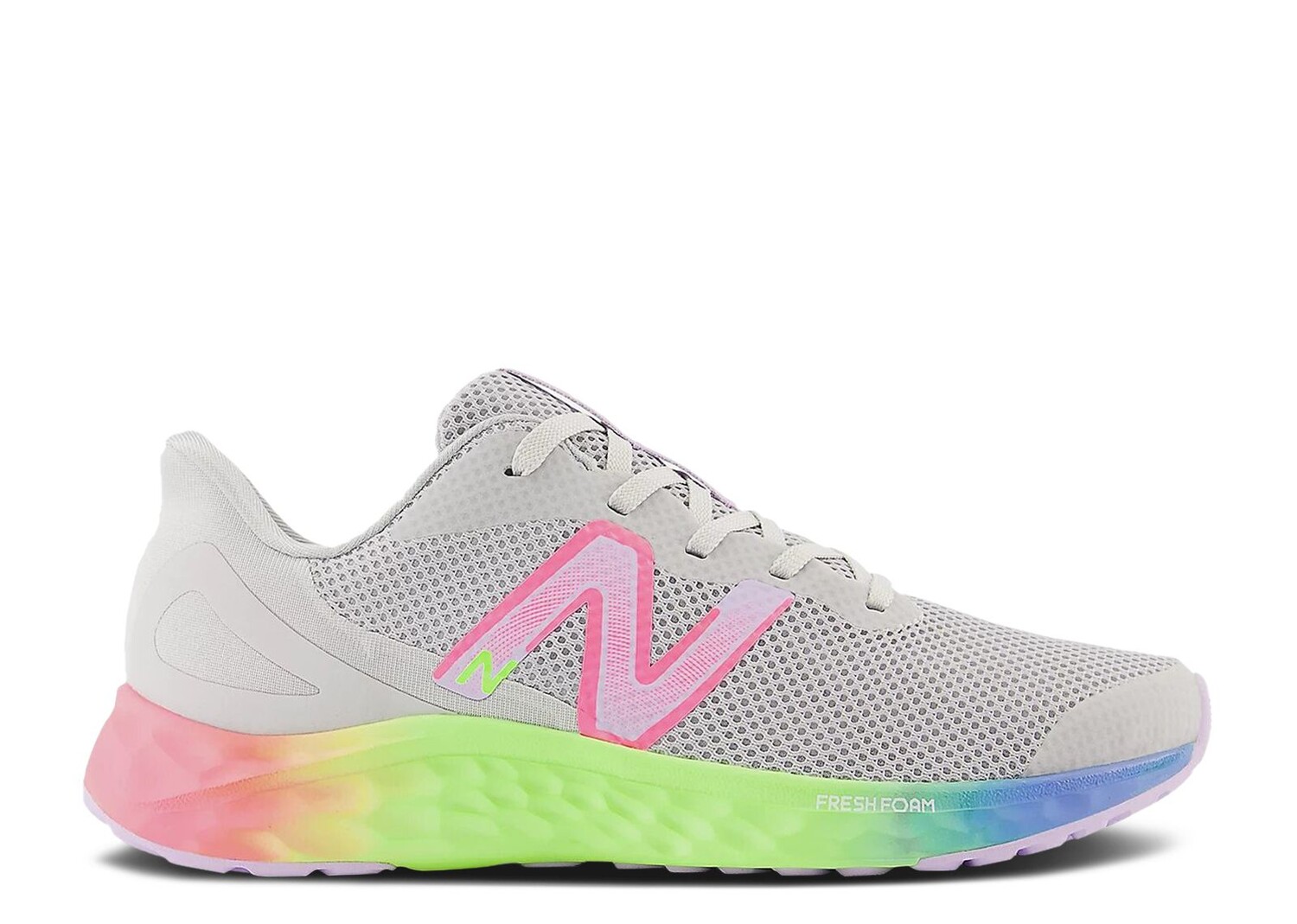 

Кроссовки New Balance Fresh Foam Arishi V4 Big Kid 'Light Aluminum Rainbow', серый