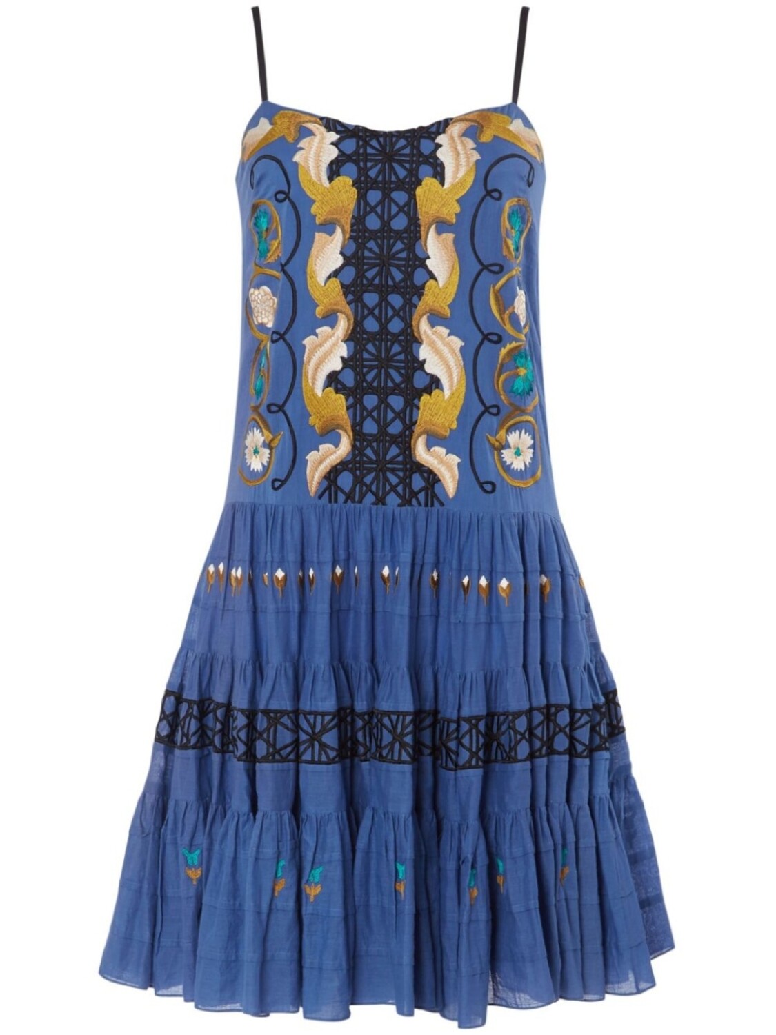 

Temperley London флорентийское мини-платье, синий