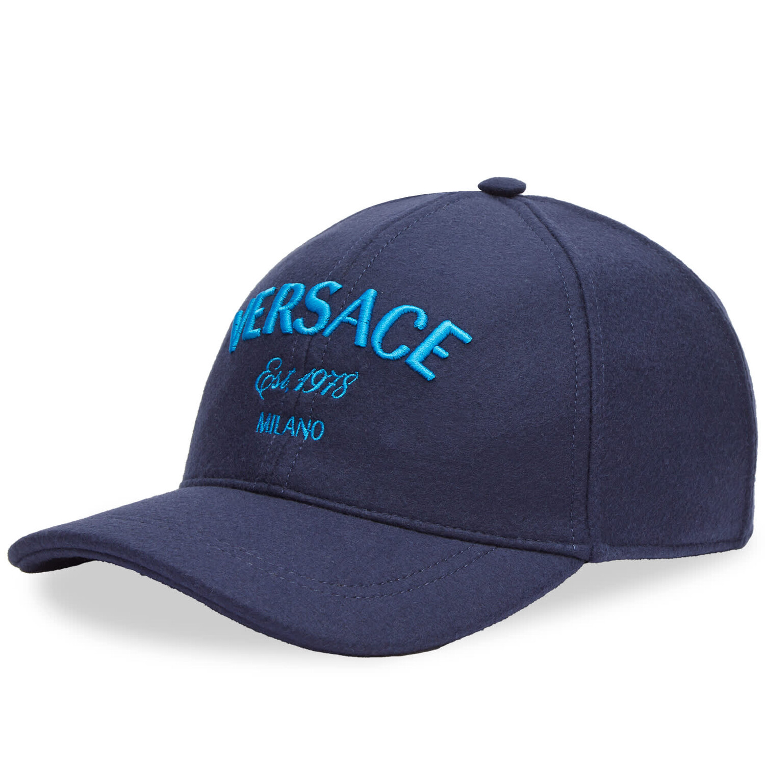 Бейсболка Versace Embroidered Logo, цвет Navy & Desden Blue navy blue embroidered eyelash pajamas set thmaw21pt0409