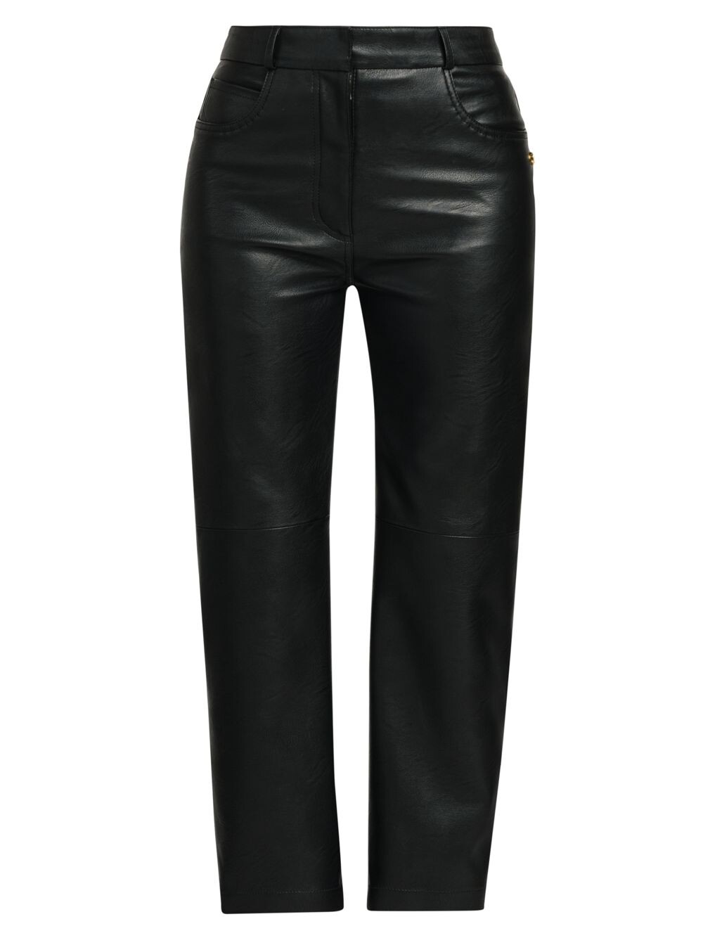 

Укороченные брюки из веганской кожи Alter Mat Stella McCartney, черный