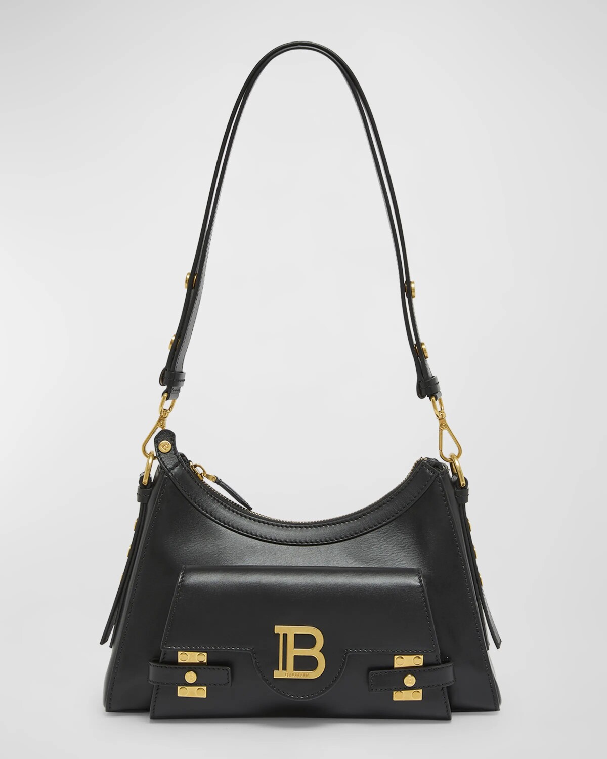 

Сумка-хобо BBuzz из гладкой кожи Balmain, цвет Noir