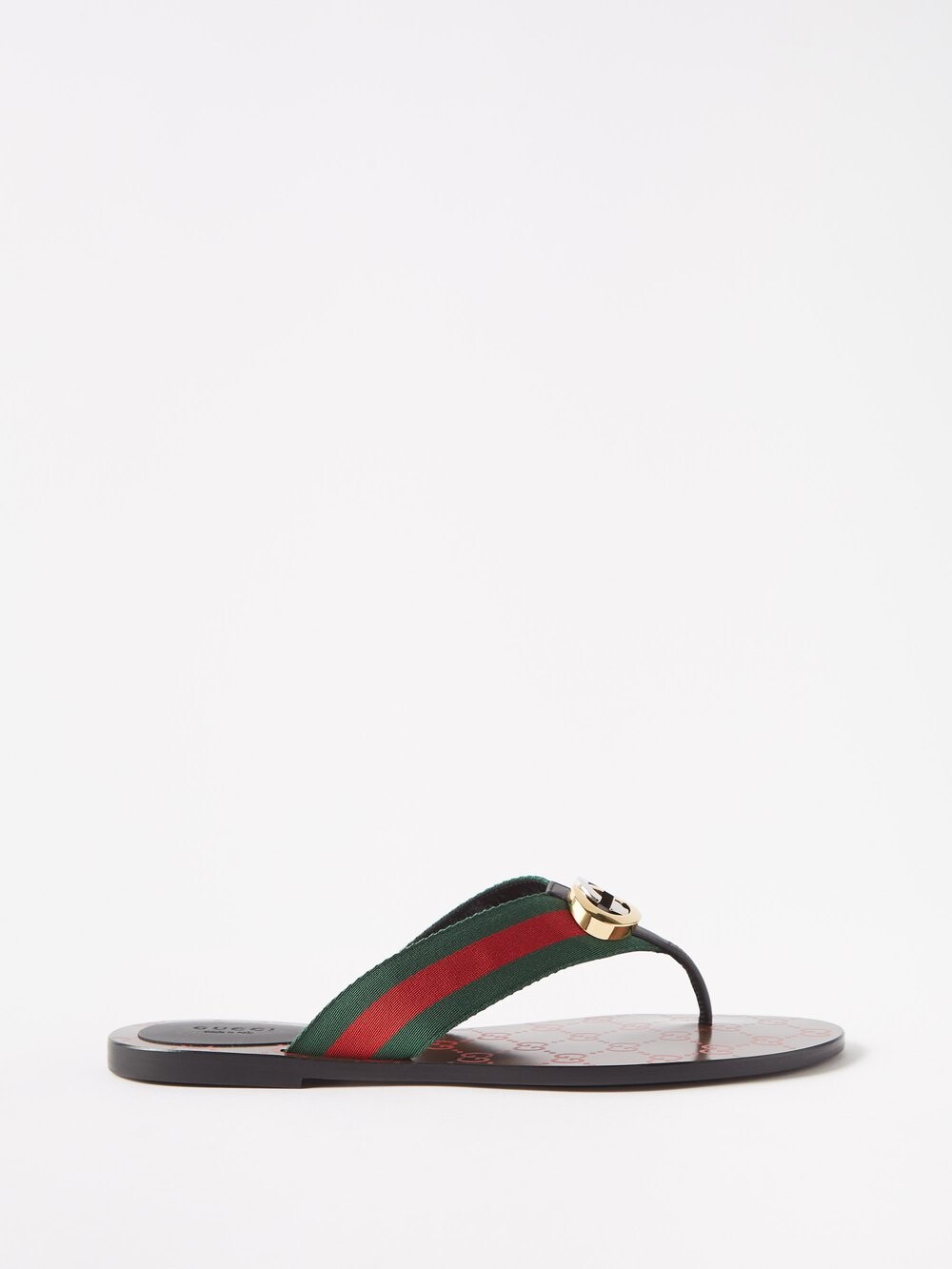 

Кожаные сандалии kika с пряжкой gg и полосками web Gucci, черный