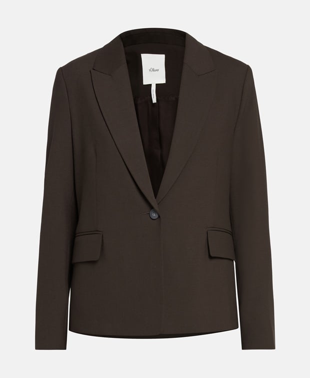 Деловой пиджак S.Oliver Black Label, темно коричневый LABEL