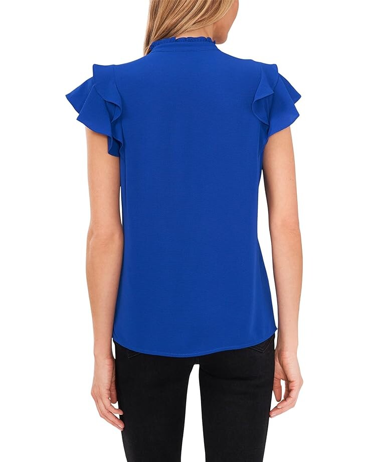 

Блуза CeCe Short Sleeve Pin Tuck Ruffled Blouse, цвет Deep Royal Blue