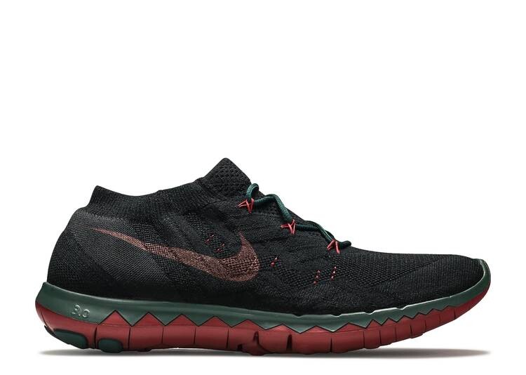 

Кроссовки Nike UNDERCOVER X GYAKUSOU X FREE 3.0 FLYKNIT 'BLACK RED GREEN', черный