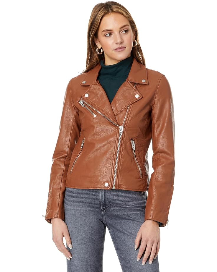 Куртка Blank NYC Faux Leather Moto, цвет Redwood куртка faux leather moto jacket blank nyc цвет natural light