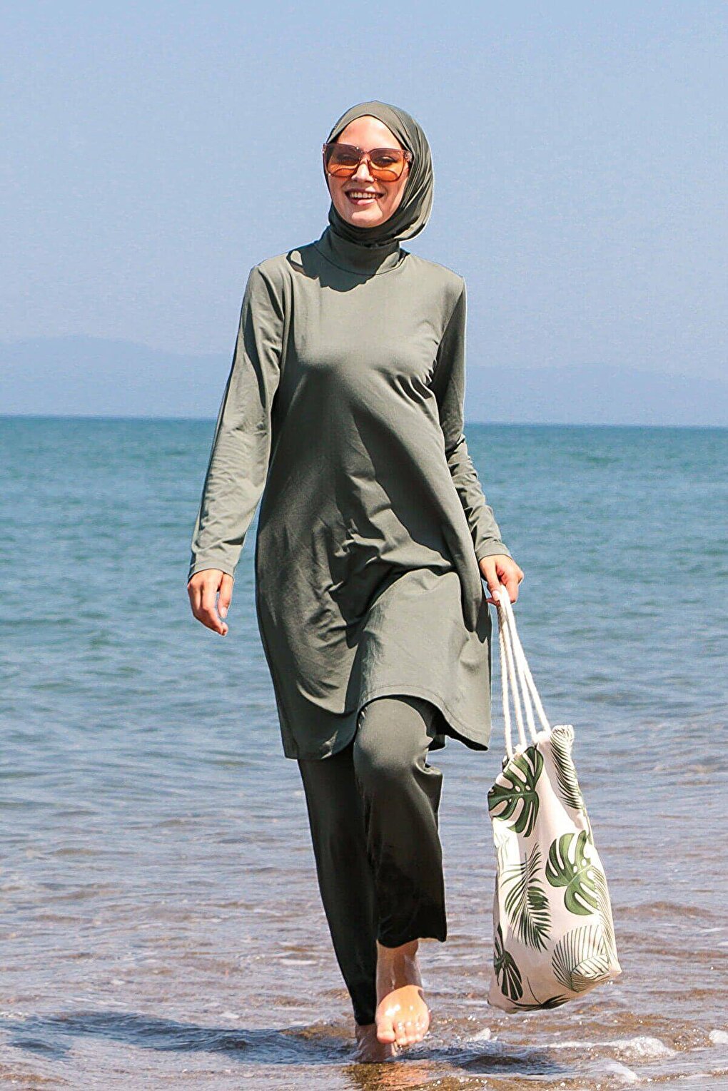 Хаки, полностью прикрытый купальник в хиджабе, 1969 г. Marina