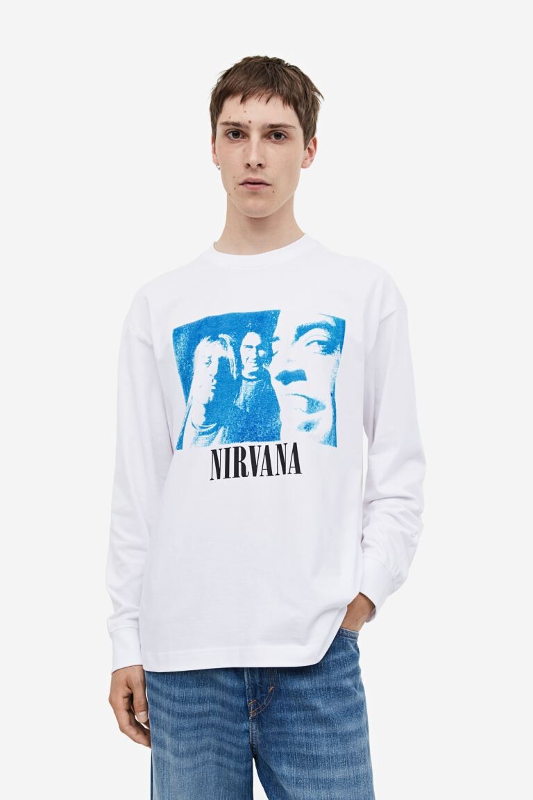 

Трикотажный топ свободного кроя с принтом H&M