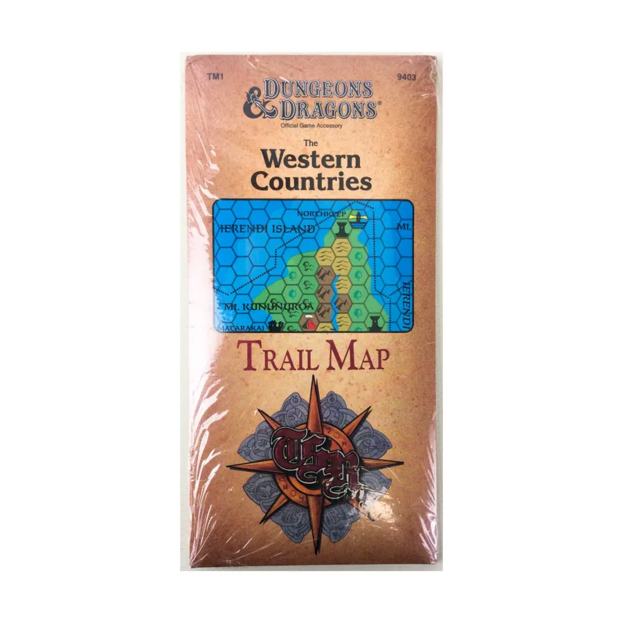 

Western Countries Trail Map, Basic Dungeons & Dragons (Original Edition) - Sourcebooks & Accessories, мягкая обложка