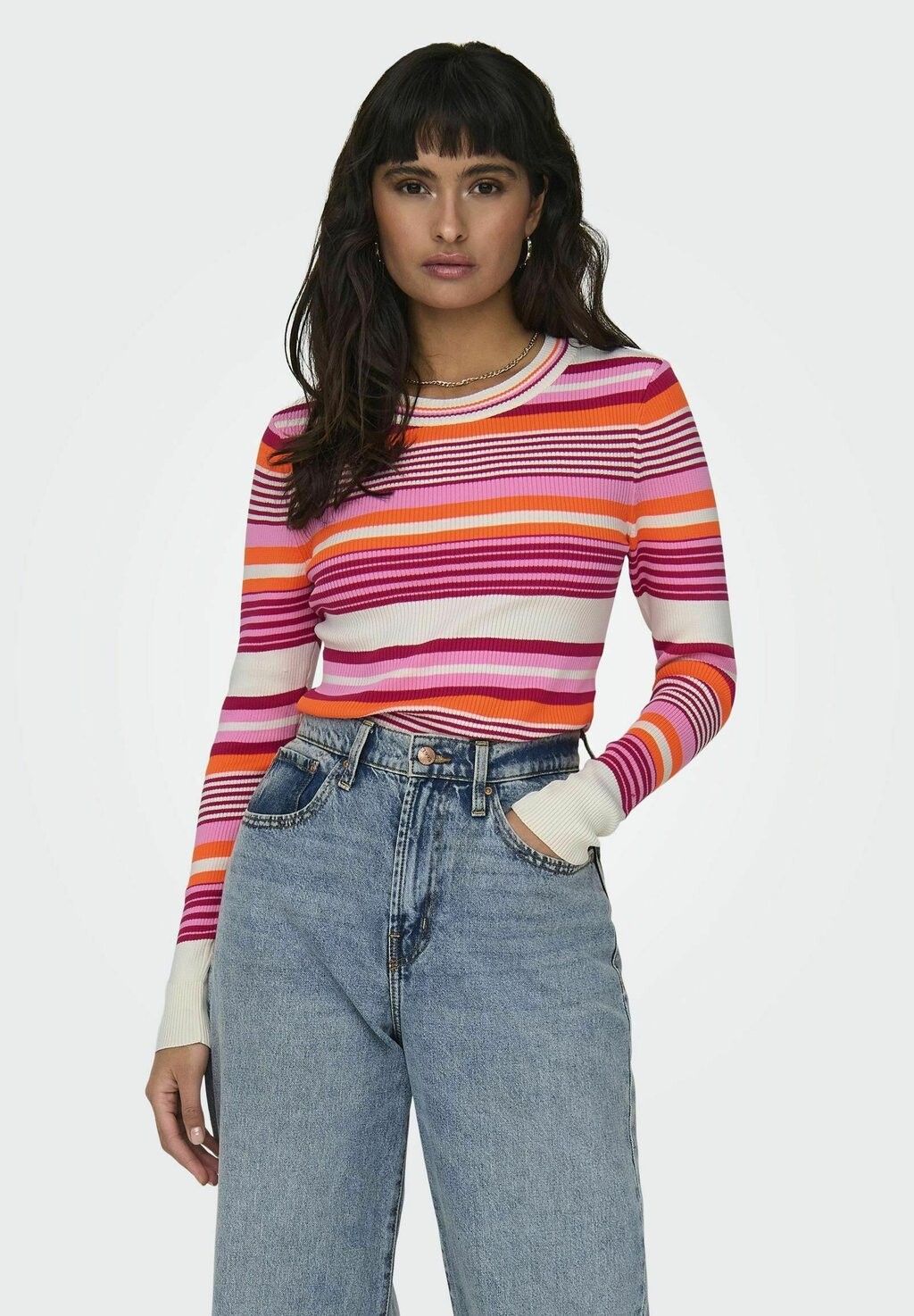 

Джемпер ONLMELEKA O NECK STRIPE ONLY, крем