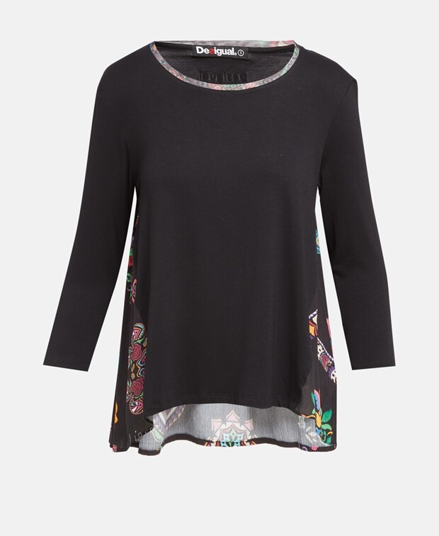 

Топ с длинными рукавами Desigual, черный