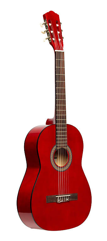 Акустическая гитара STAGG 4/4 classical guitar with linden top red