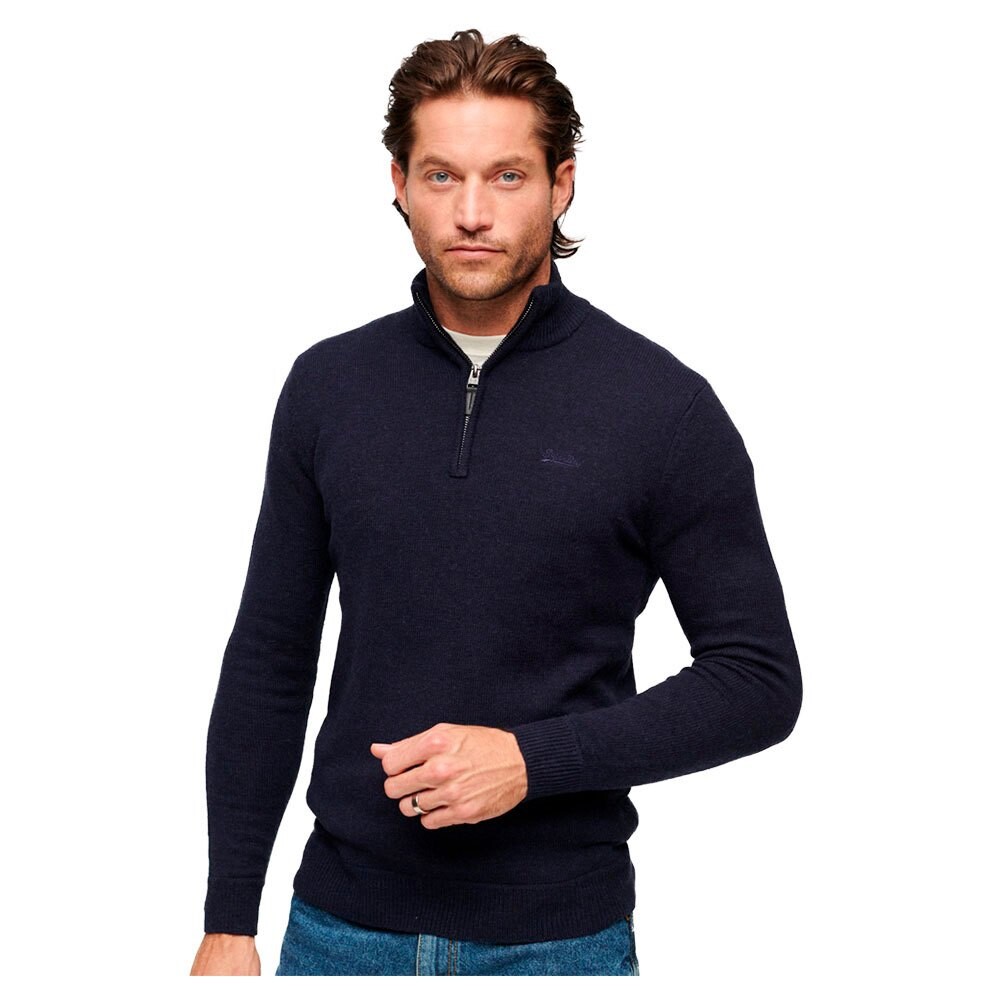 

Футболка Superdry Essential Embroidered Henley Short Sleeve Round Neck, синий
