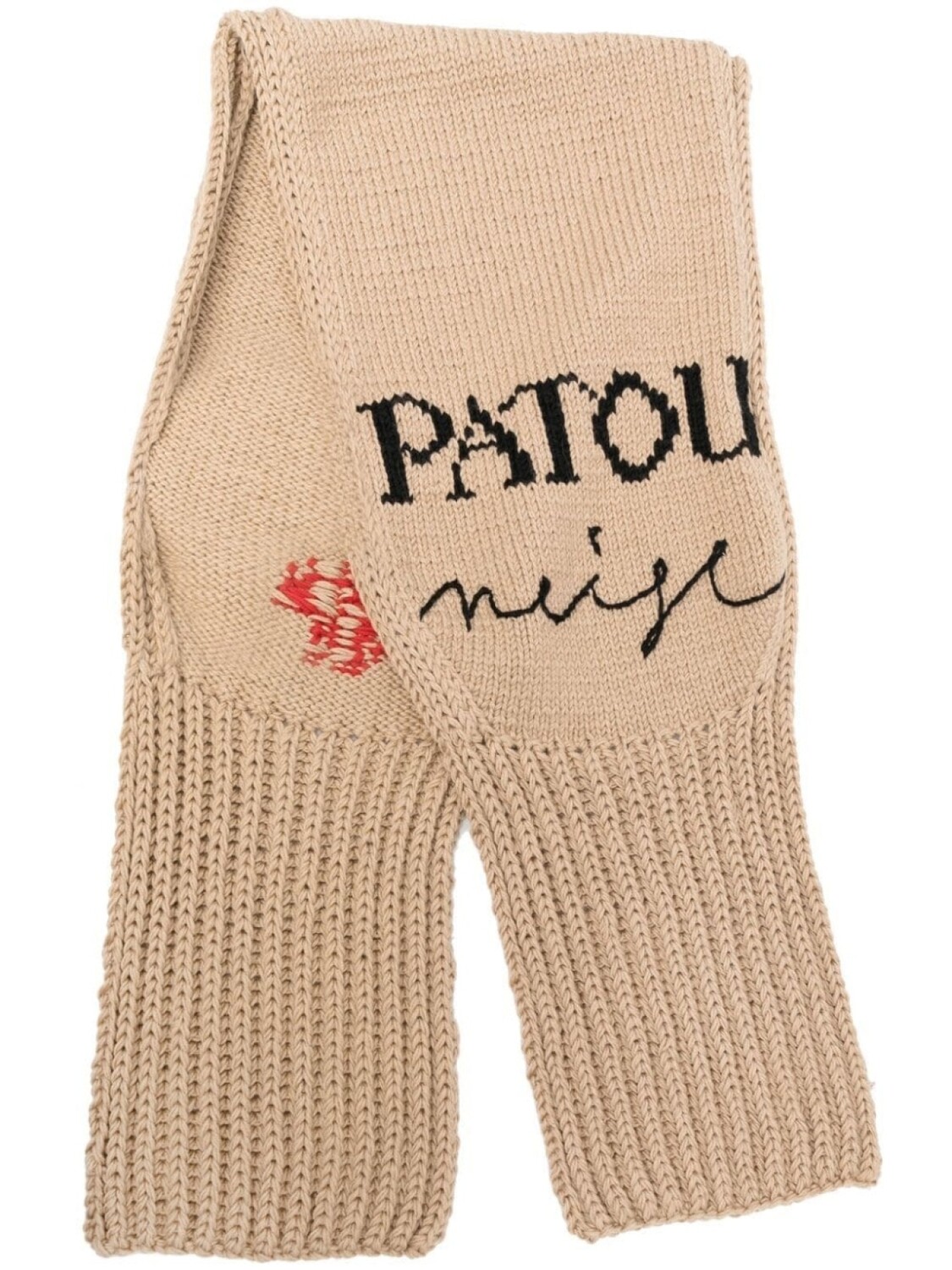 

Patou шерстяной шарф с логотипом, нейтральный цвет