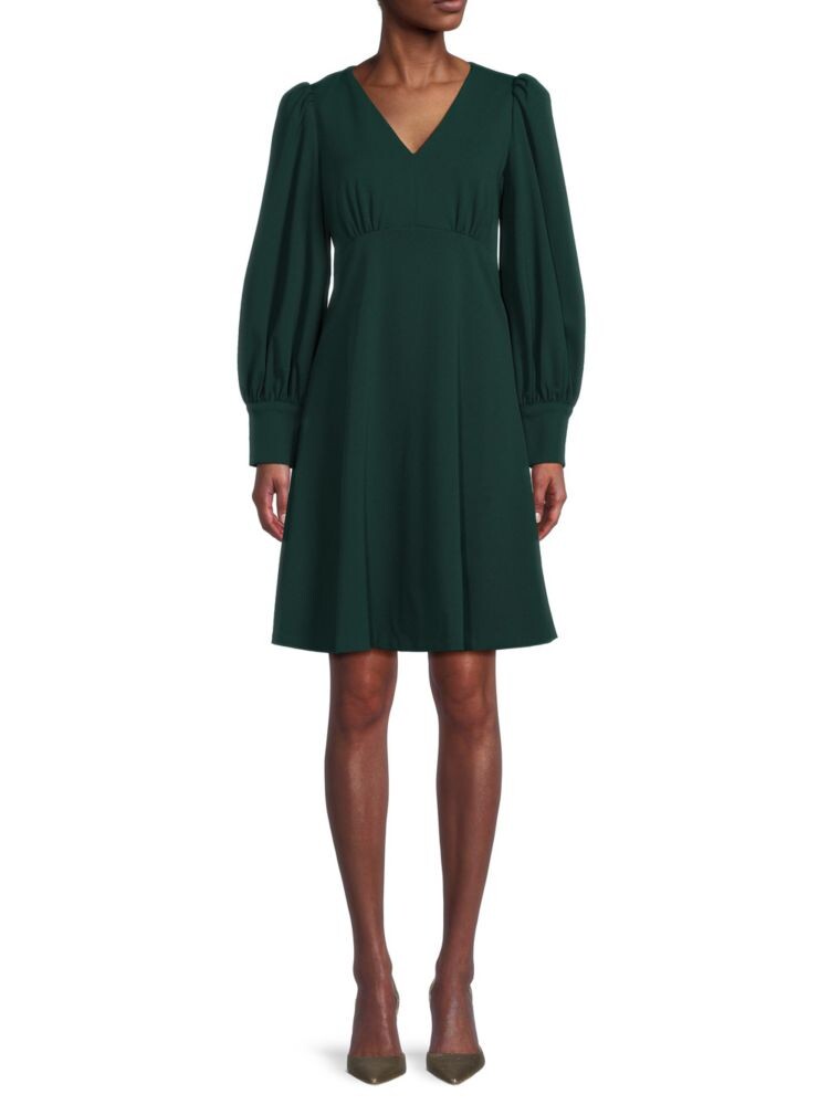 

Расклешенное платье с V-образным вырезом Calvin Klein, цвет Malachite