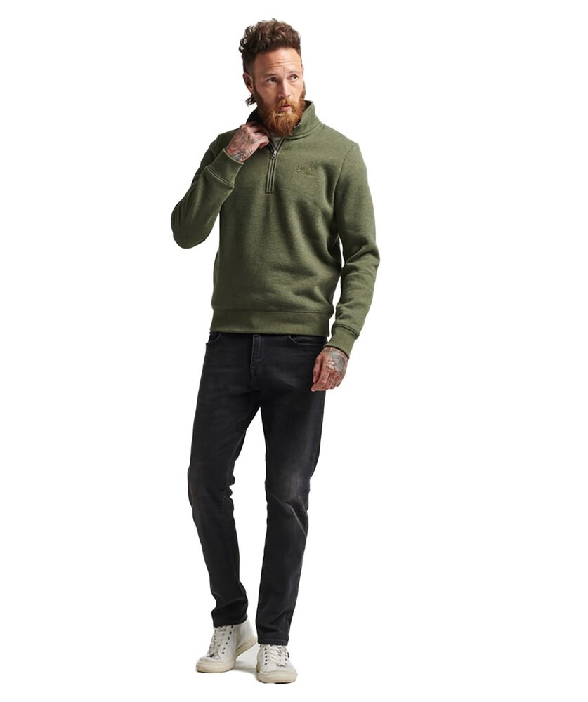 

Толстовка Superdry Vintage Logo Emb Henley Full Zip, зеленый