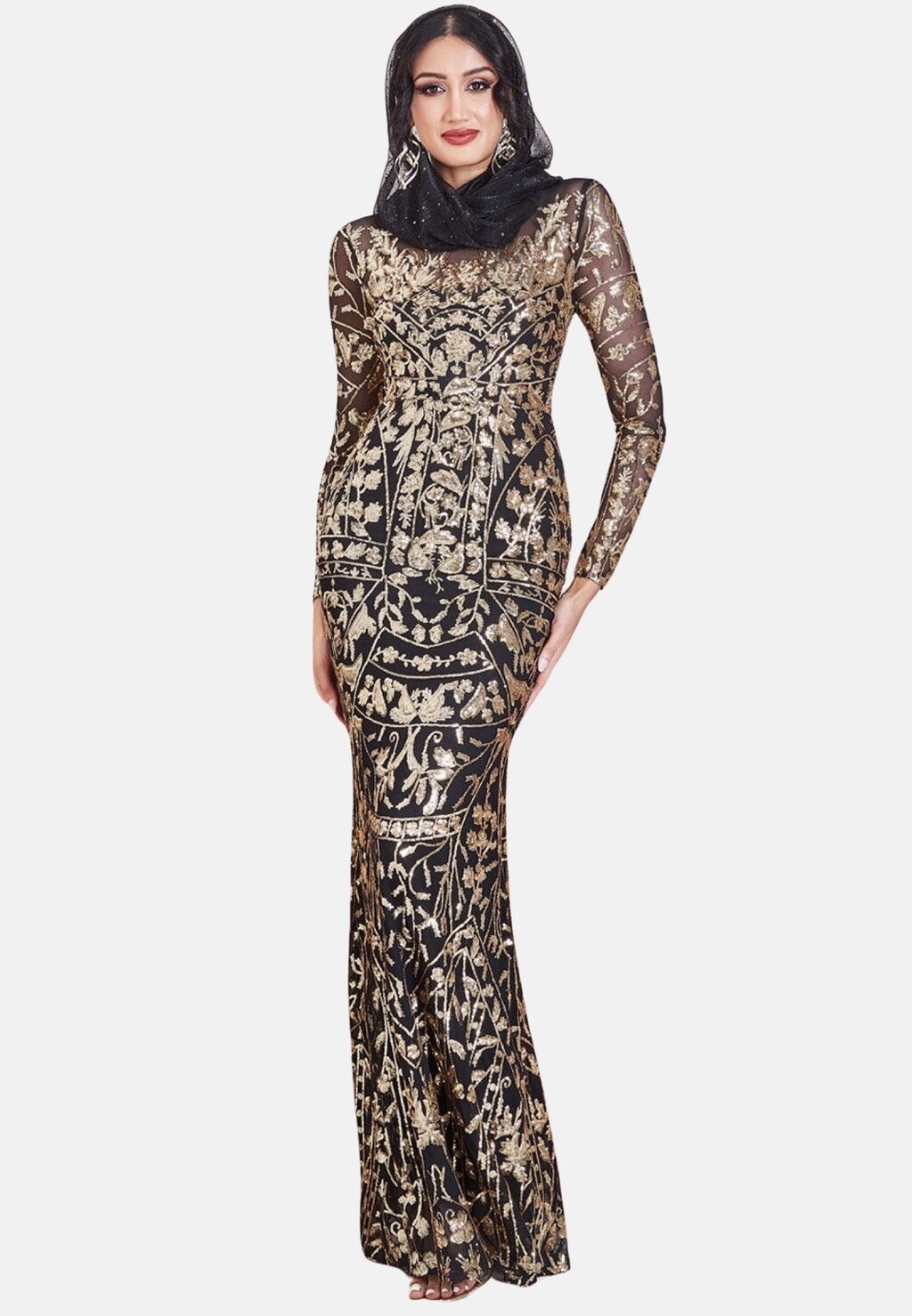 

Одежда для торжеств SEQUIN EMBROIDERED Goddiva, золотой