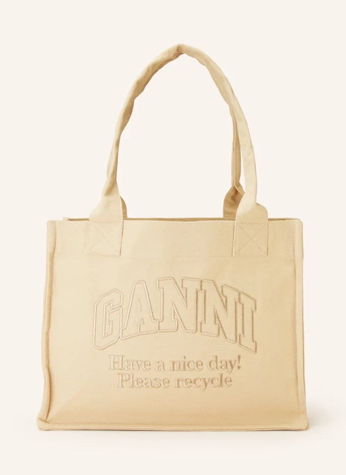 

Шоппер легко Ganni, коричневый