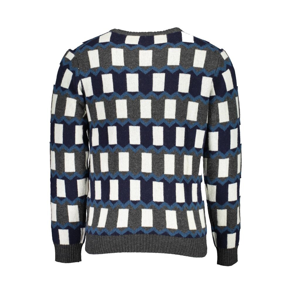 

Мужской свитер из смесовой шерсти Gant Chic с круглым вырезом, синий